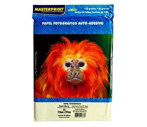 Papel Fotográfico 130g Adesivo 50X1