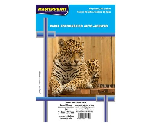 Papel Fotográfico Adesivo 80g 20X1