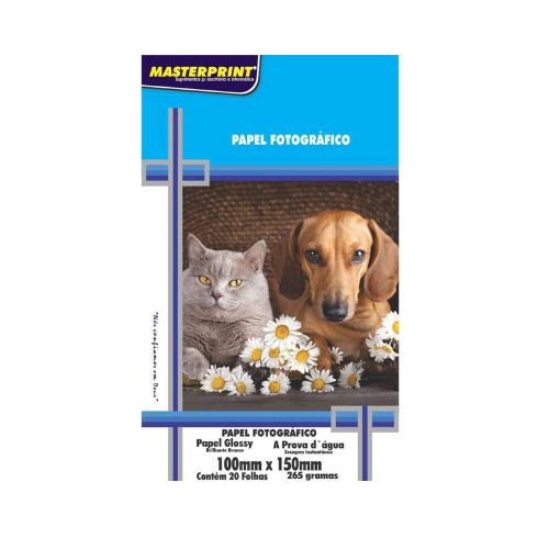 Papel Fotográfico Inkjet 10x15cm Glossy 265g 20x1