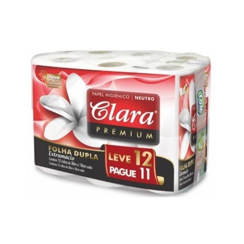 PAPEL HIGIENICO CLARA 12X1 PREMIUM 30MT